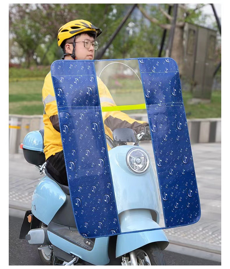 Electric Scooter Windscreen, Fireproof, Waterproof, Windproof, Foldable, Suitable for All Seasons, High-Definition, Foldable