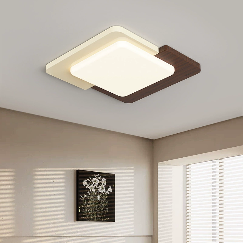 Retro lights, LED ceiling light for living room, rectangular lamp, comfortable light spectrum, eyes protection