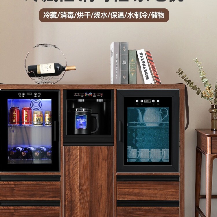 Solid Wood Multifunctional Ice Bar Refrigerator Disinfection Household Tea Bar Machine Hot and Cold Water Dispenser Smart Dining Side Tea and Wine Cabinet Solid Wood Multifunctional Ice Bar Refrigerator Disinfection Household Tea Bar Machine Hot and Cold Water Dispenser Smart Dining Side Tea and Wine Cabinet