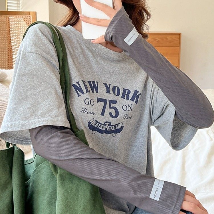 [아이스실크 쿨슬리브] 다크그레이 1켤레, 남녀공용