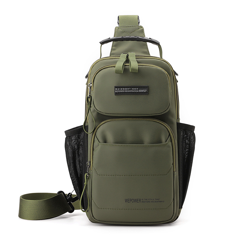 WEPOWER nuevo tipo de bolso de pecho para hombres, bolso de hombro de viaje casual coreano de gran capacidad, bolso portátil.