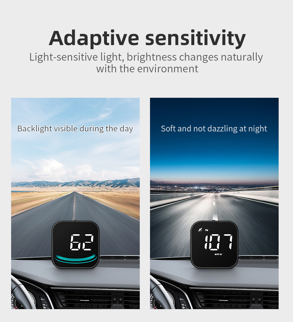 Car Head-Up Display Universal Hud Vehicle Gps Speedometer Speed Measurement Compass High-Definition Smart Display