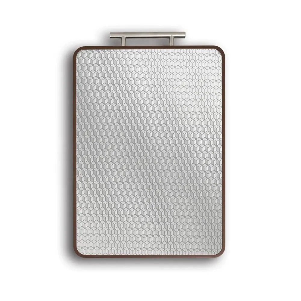 Двусторонняя разделочная доска из нержавеющей стали с покрытием под черное дерево, утолщенная, для нарезки фруктов и овощей