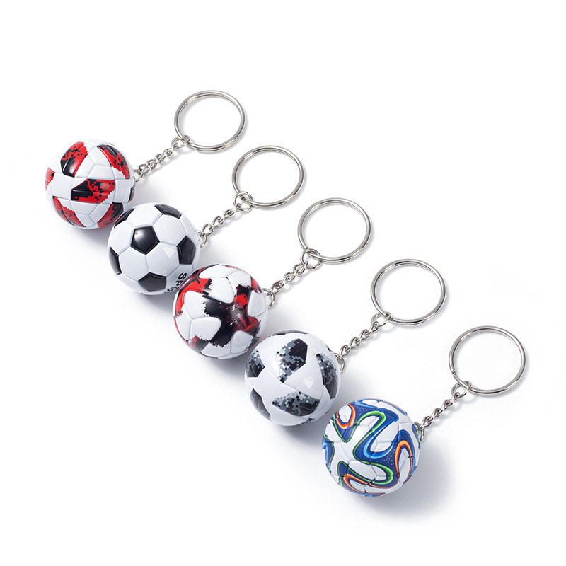 Mini Football Pendant Keychain Bag Hanging World Cup Souvenir Birthday Gift for Boys Fans