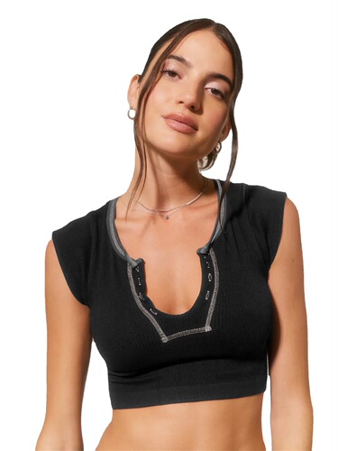 Cross-border new Y2K sexy hottie women's European and American style navel-baring inner vest with irregular neckline slim fit top