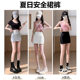 Hot Girl Pure Desire Short Skirt Tight Hip-Hugging Skirt Gray Sports A-Line Style Women's Skirt Anti-Exposure with Safety Pants