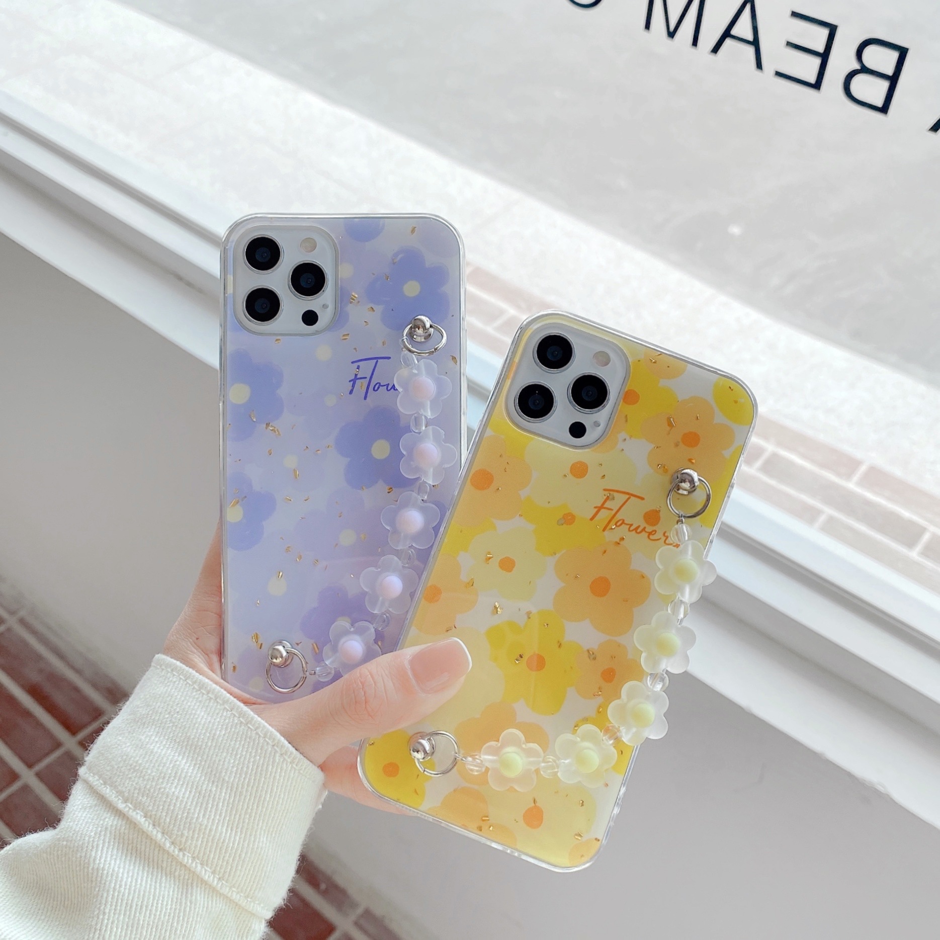 fresh Flower chain apply iphone12pro/max Apple 11 Mobile phone shell xr silica gel x/xs female 8plus