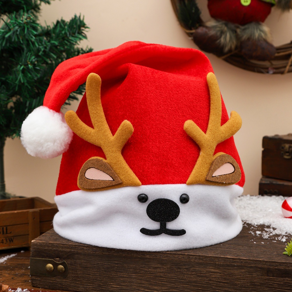 Cute and Adorable 3D Antler Decoration Holiday Gift Hair Accessory Cross-Border Party Headwear Cartoon Reindeer Christmas Hat