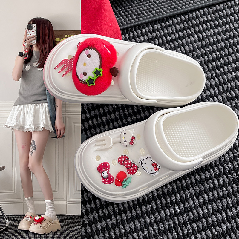 Clearance Sale Girly Eva Non-Slip Clogs for Women 2025 Summer Outdoor Fashion Versatile Slip-On Sandals