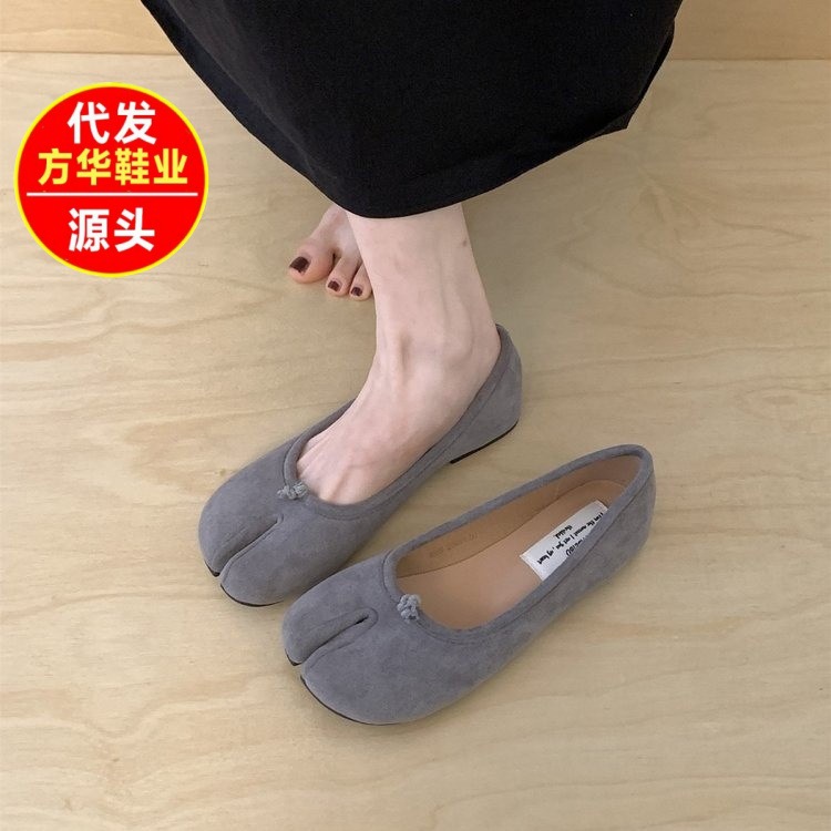 2026 verano de moda casual y cómodo nuevo estilo francés dedos de dedos suaves de fondo poco profundo suave zapatos de pezuña de cerdo de noche