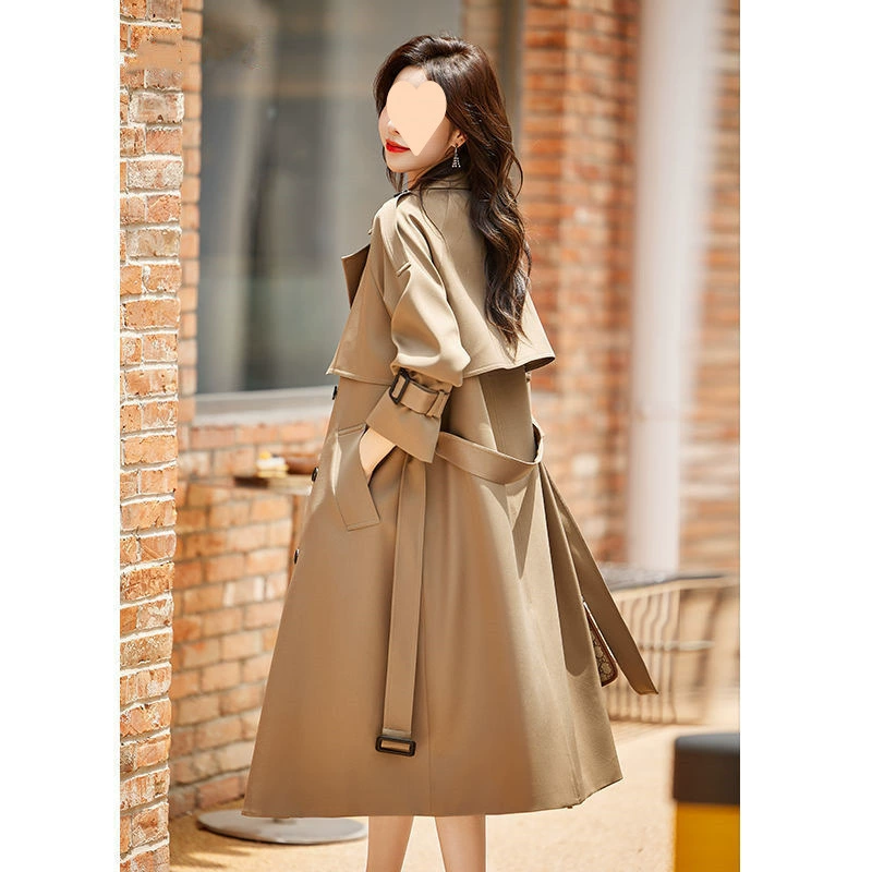 Длинное осеннее модное trench coat для отдыха, средней длины, 2025 год, стиль высокого качества, оверсайз