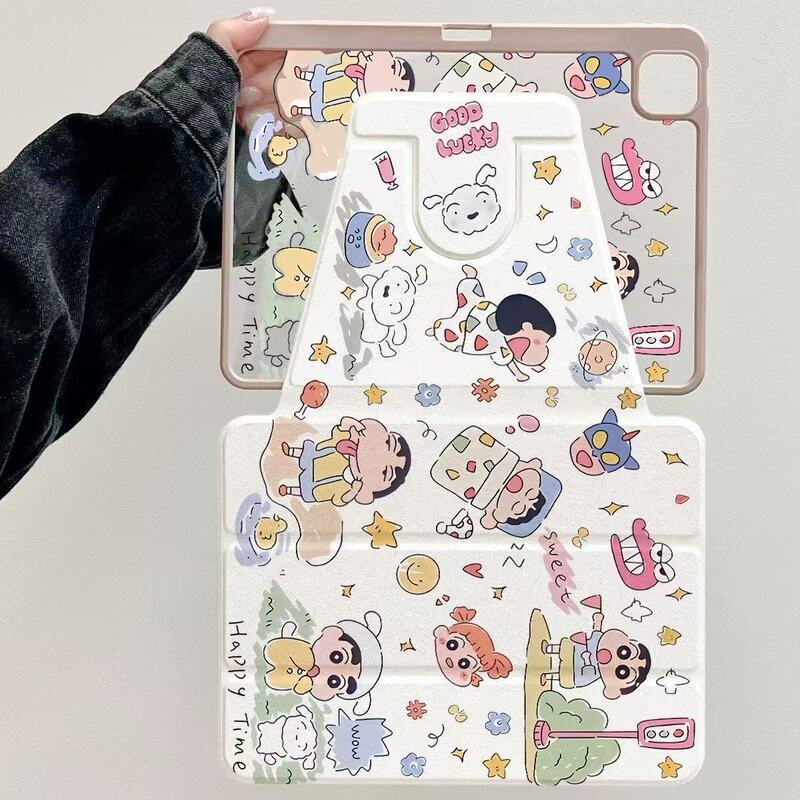 Crayon Shin-Chan iPad Air4/5/6/7 Protective Case Rotating Acrylic Apple iPad Pro/11A16/10Th Generation Crayon Shin-Chan iPad Air4/5/6/7 Protective Case Rotating Acrylic Apple iPad Pro/11A16/10Th Generation