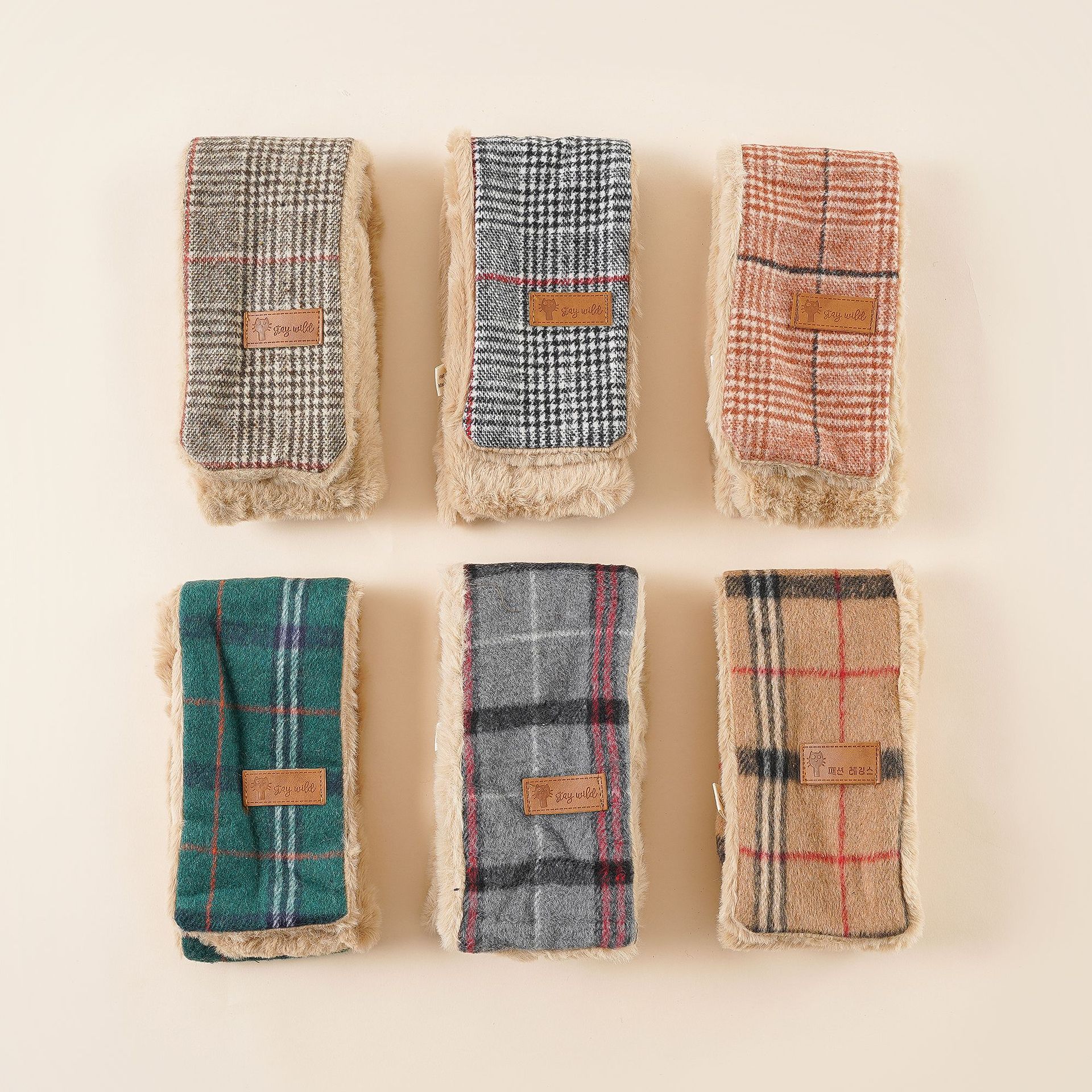 INS Otoño e Invierno Corea del Sur bebé lindo Oso de punto bufanda de felpa bebé todo fósforo caliente bufanda de lana