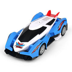 The same model electric swivel transforming police car with music, lights, and special effects, rotating transforming car for children, boys' toy