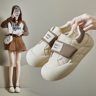 2025 Spring White Shoes New K-Style Ins Trbottomy Female Students Thick-Soled Heightening Sports Sneakers Casual Shoes G3503