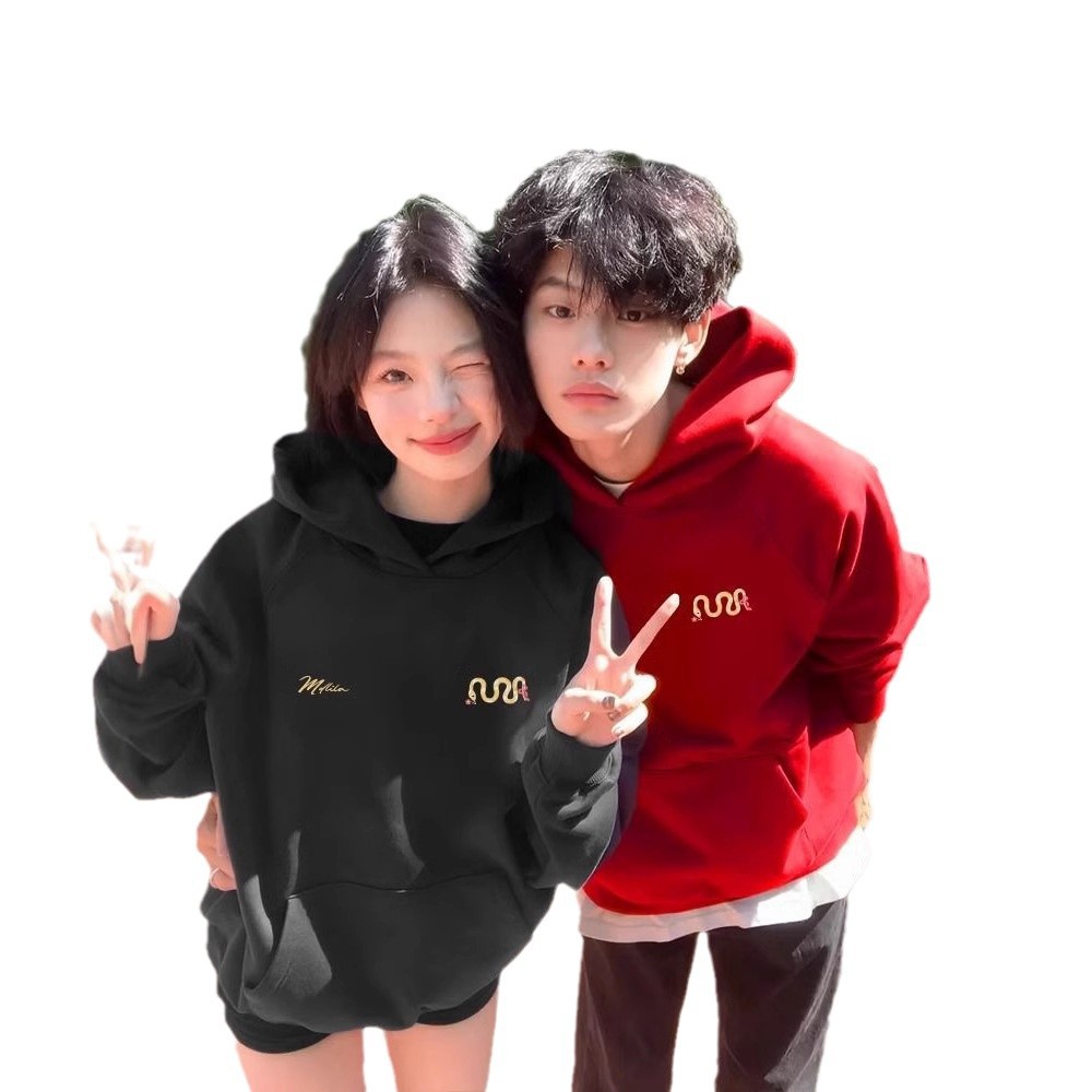 다른 연인 원피스 조끼 가을과 겨울 2025 새로운 오버 시즈 디자인 그물 레드 플러스 벨벳 코트