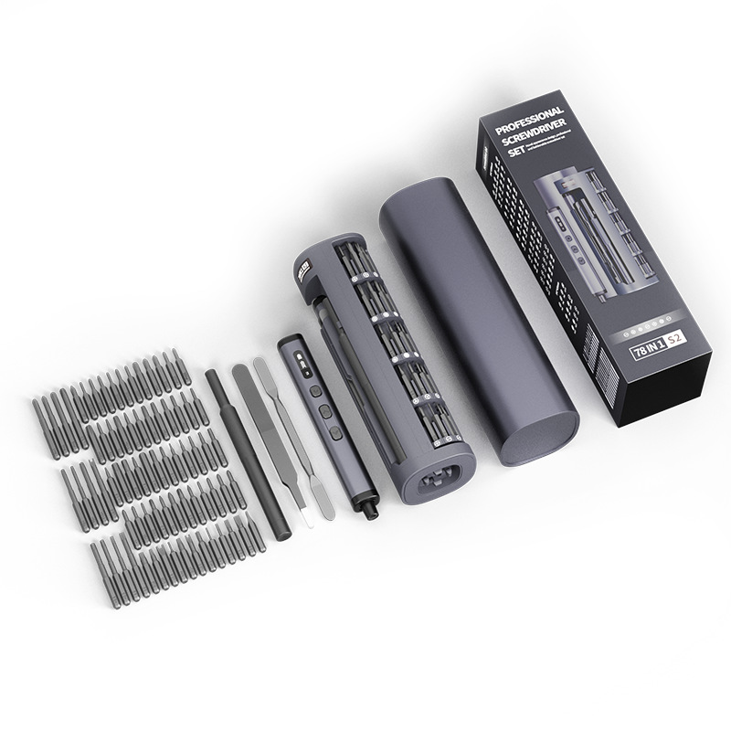 Transfronterizos 68 en uno destornillador eléctrico de precisión pequeño recargable tipo herramienta de destornillador eléctrico portátil doméstico