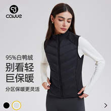 lu家95白鸭绒排骨羽绒服马甲情侣秋冬保暖休闲户外运动羽绒马甲女