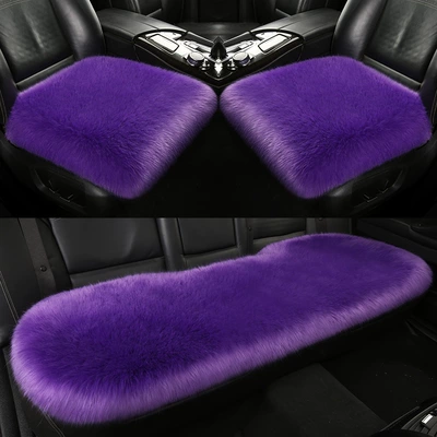 Car Seat Cushion Rear Long | Wool pad - violet-standard-edition