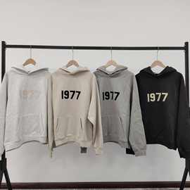 跨境正确版复线ESSENTIALS Hoodie 1977高街潮牌宽松连帽衫卫衣男