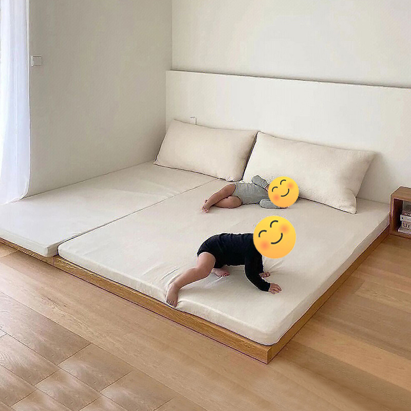 Japanese Tatami Kidsren's Platform Bed Floor Bed Floor Rib Frame Bed Frame Short Bed Combination Solid Wood Bed Without Bedside Japanese Tatami Kidsren's Platform Bed Floor Bed Floor Rib Frame Bed Frame Short Bed Combination Solid Wood Bed Without Bedside