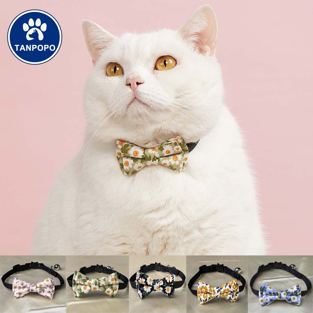 Marca de moda collar de lazo para mascotas collar de perro de peluche collar de perro pajarita de gato decoración puede tirar de la correa del cuello al por mayor