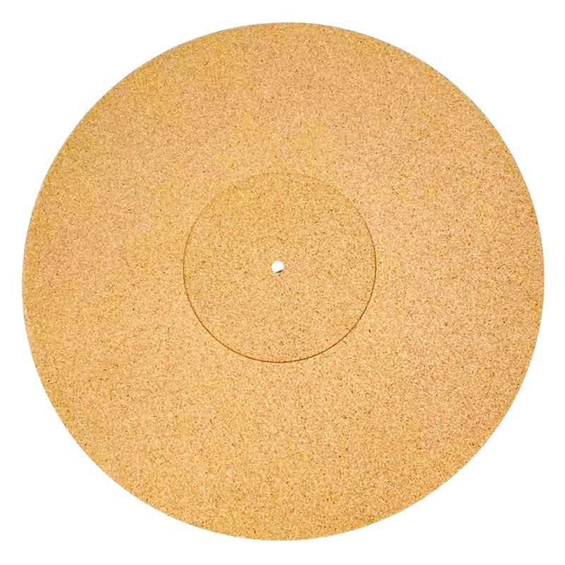 Almohadilla de disco de corcho, fonógrafo cóncavo, disco giratorio de vinilo, logotipo imprimible, almohadilla de disco de corcho antiestática y antideslizante