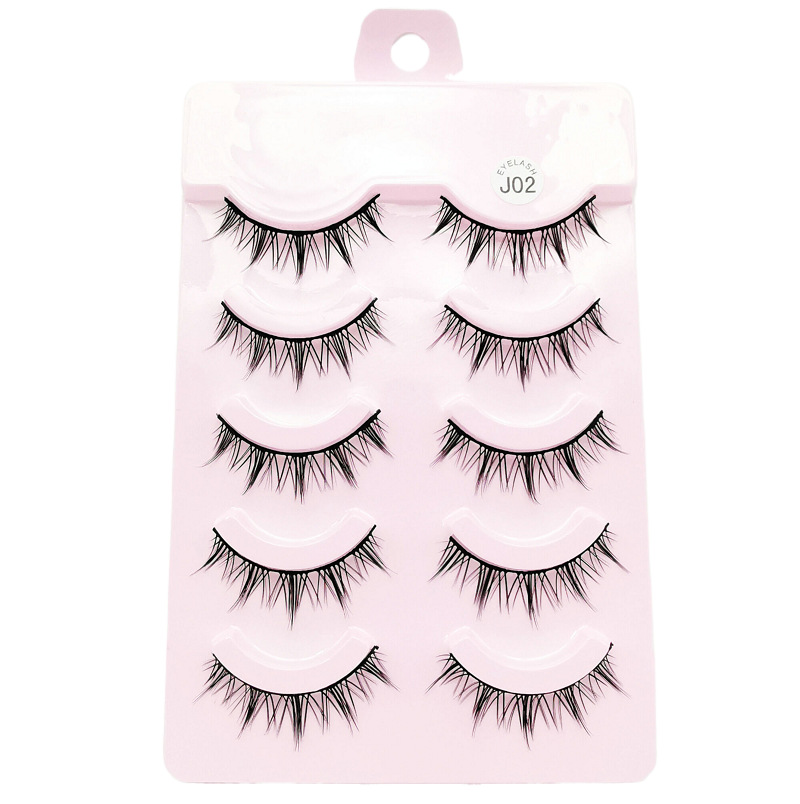 Daimengfei 009 cómic pequeño diablo pestañas postizas Barbie curling segmentado 5 pares de pestañas postizas suministro transfronterizo