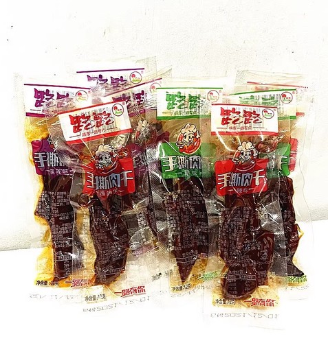 Lulu Hand-Torn Duck Jerky, Small Packaging, Air-Dried Duck Breast Snack, Office Snack, Delicious Appetizer, Spicy Flavor