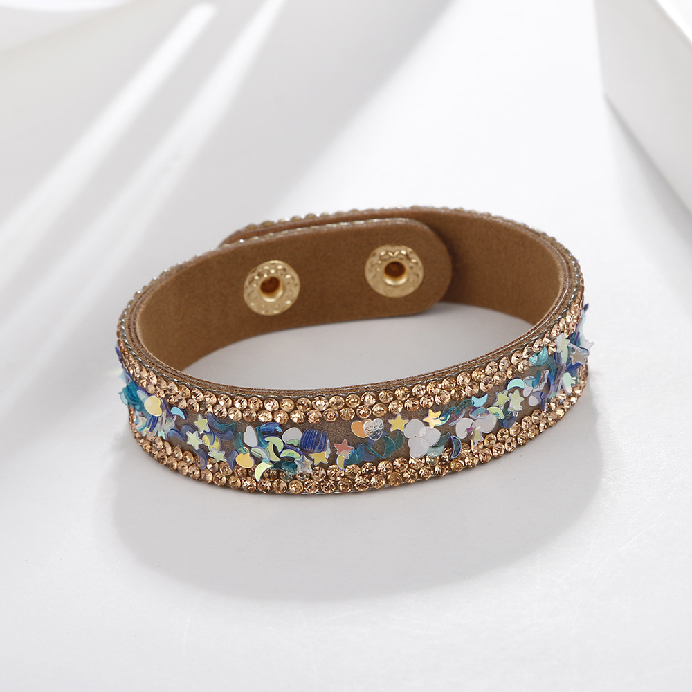 wholesale jewelry retro star moon flower piece inlaid diamond bracelet nihaojewelrypicture2