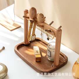 进门玄关钥匙收纳架桌面装饰摆件香薰蜡烛架床头眼睛饰品储物架
