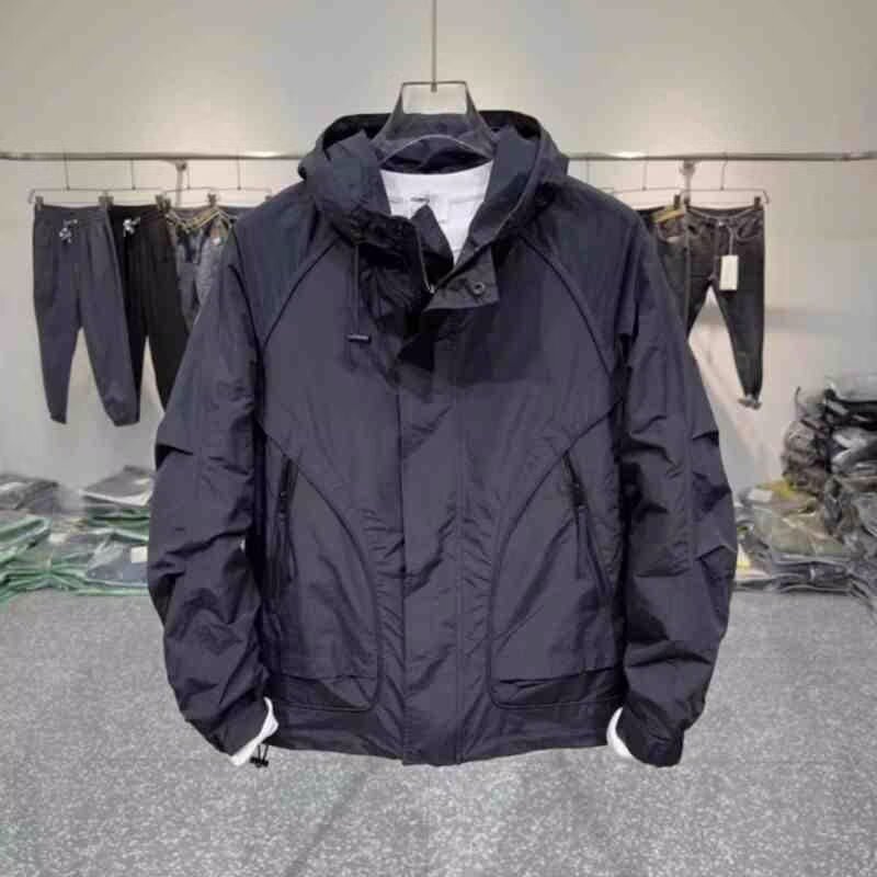 春の新型男性工装フード付きジッパーポケット|undefined