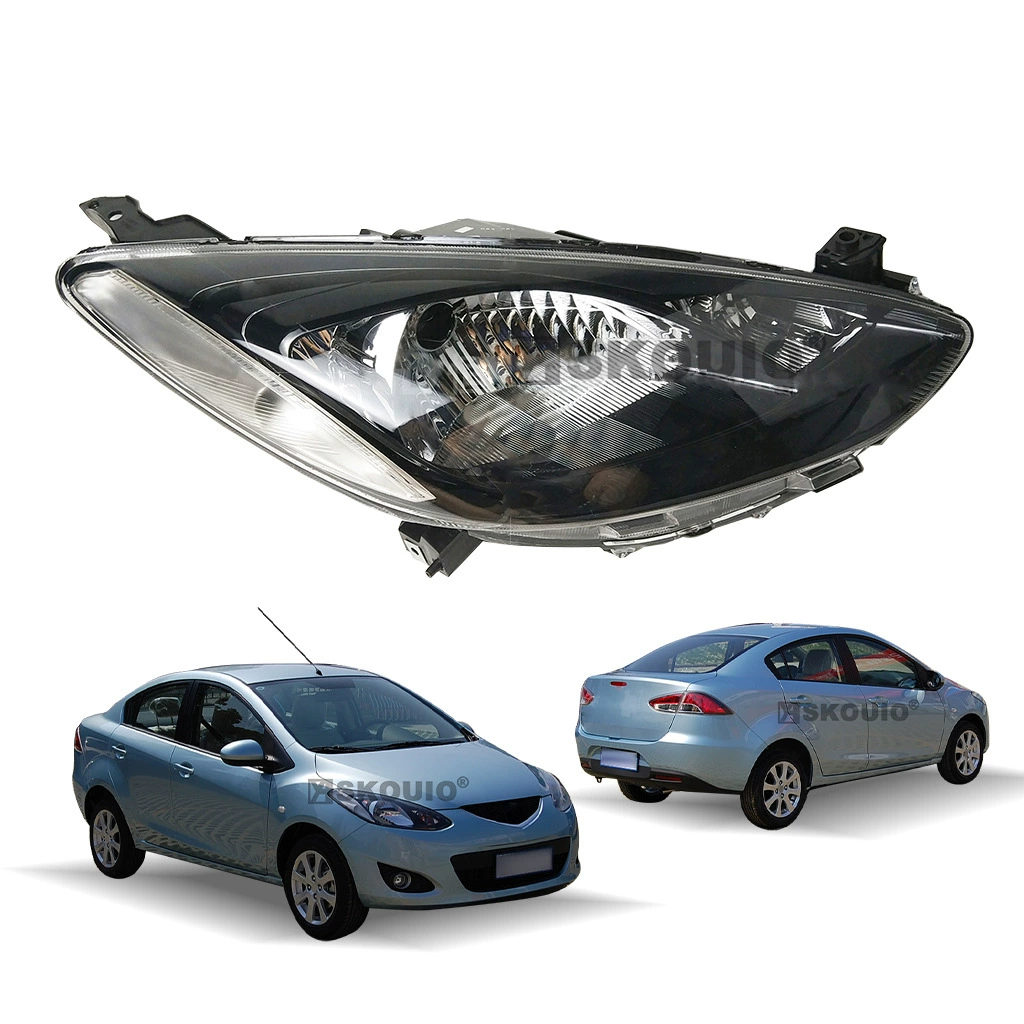 Подходит для Mazda 2 фара 2007-2010, комплект фары, переднее освещение, фара, ходовой свет.