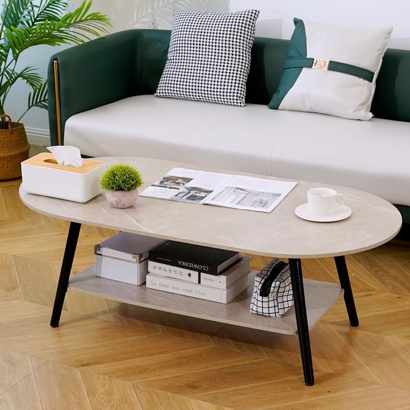 Mesa de té sala de estar doméstica pequeña casa moderna simple 2025 nueva casa de alquiler doble mesa de té pequeña mesa de dormitorio