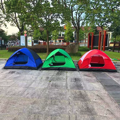 Factory direct double-layer manual camping tent double rainproof sunscreen camping tent night fishing advertising double-layer tent (Çadırlar)
