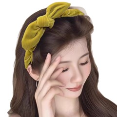 复古丝绒蝴蝶结齿梳发箍女正反两戴碎发整理头箍高颅顶气质压发卡
