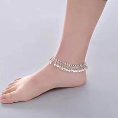 手作りの男性の女性の鈴の流蘇の足のチェーンのファッション的な個性のビーチの足のチェーンの鈴のドリルの足は金色の銀色の足を飾ります。