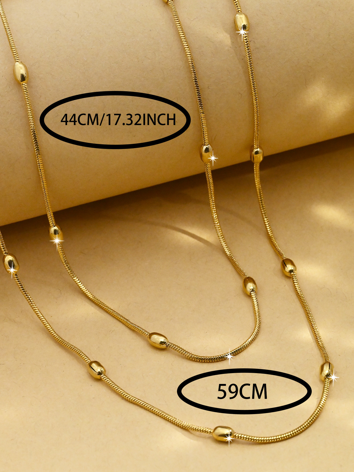 Copper Simple Style Plating Solid Color Double Layer Necklaces display picture 2