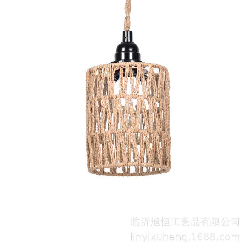 Lámpara de lámpara de cuerda de papel tejida a mano nueva casa china restaurante Hotpot tienda café decoración de lámparas creativas