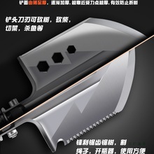 多功能工兵铲子德国户外锰钢折叠兵工铲露营中国加厚车载铁锹战术