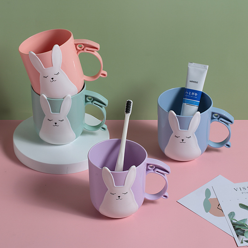 Bicchiere sciacquabocca cartoon per coppia e bambini bagno_voghion.com