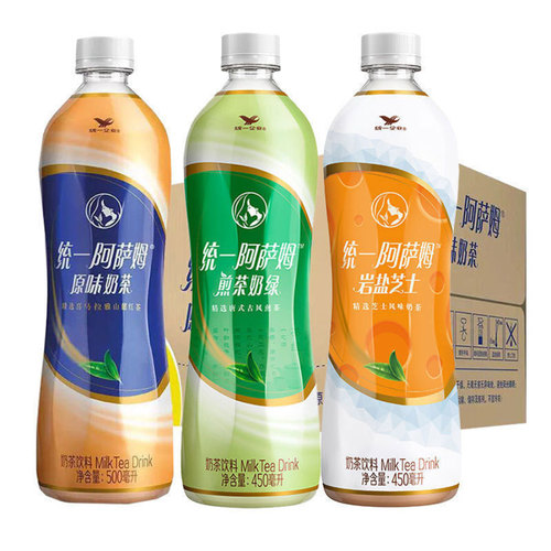 Full box wholesale unified Assam milk tea large bottle sencha milk green black tea drink white peach cheese summer drink