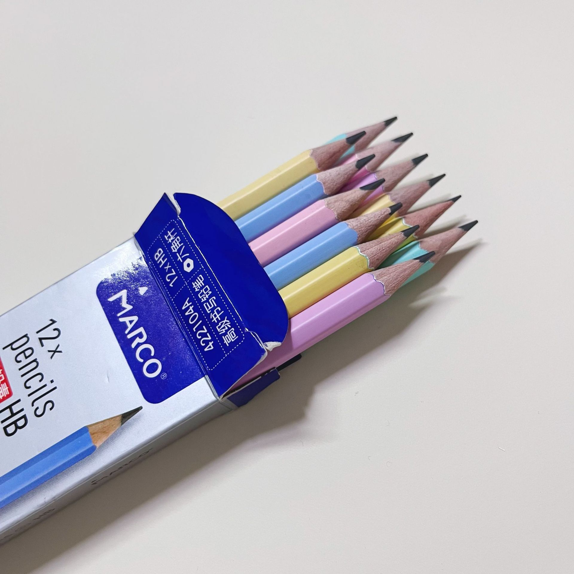 Marco estudiante escritura lápiz 4221 gradiente de color titular de la pluma HB varilla hexagonal estudiante de la escuela primaria niños principiante