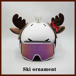 Creative Christmas Elk Horns Motorcycle Helmet Decoration