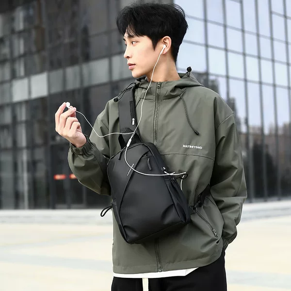 New Style Chest Bag for Men, Trendy 2025 New Model, Large Capacity, Water-Resistant, Trendy Single-Shoulder Crossbody Bag for Men
