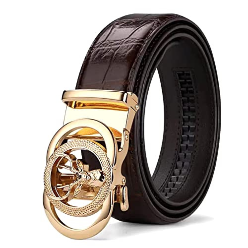 Cinturón de cuero genuino para hombre, informal, de negocios, impreso, popular, resistente a los arañazos y al desgaste, hebilla de cinturón, fabricante transfronterizo, venta directa al por mayor