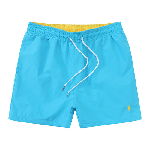 Men's Beach Shorts with Four-Ribbon Contrast Shorts, Casual Fashion Ocean Wave Pants, Men's Straight Leg Summer Sports Pants, Trendy