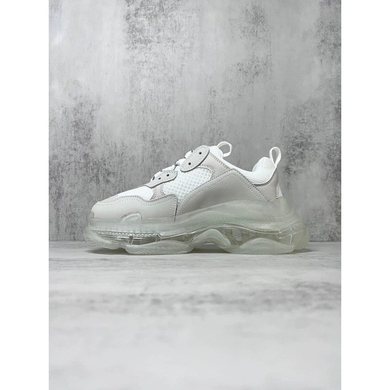 Обувь Чуньюань Париж Daddy Shoes Triple S Crystal Outdoor толстая подошва Milk tea увеличивает женскую обувь Putian мужскую обувь парные туфли