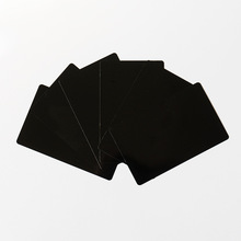 亮黑色激光打标金属名片0.45mm铝合金卡片光纤机调试可刻字测试卡
