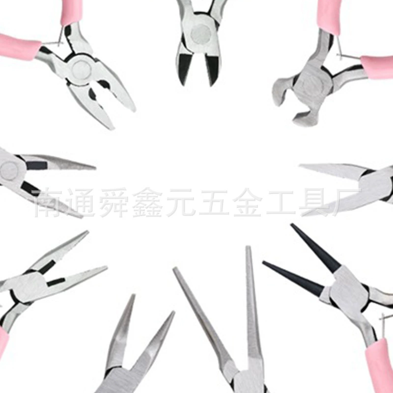 Fuchsia small needle-nose pliers handmade, universal jewelry, 4.5inch